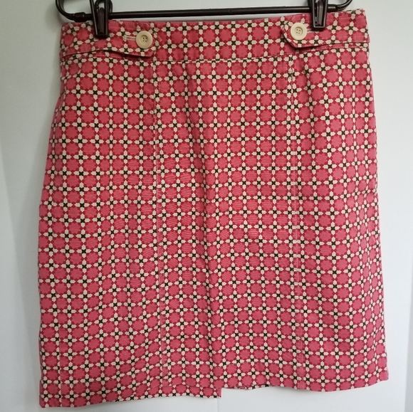 Talbots Dresses & Skirts - Talbots Stretch Pink & Brown Tile Print Skirt